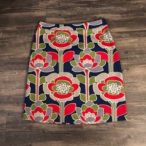 Boden abstract floral pencil skirt sz 6
